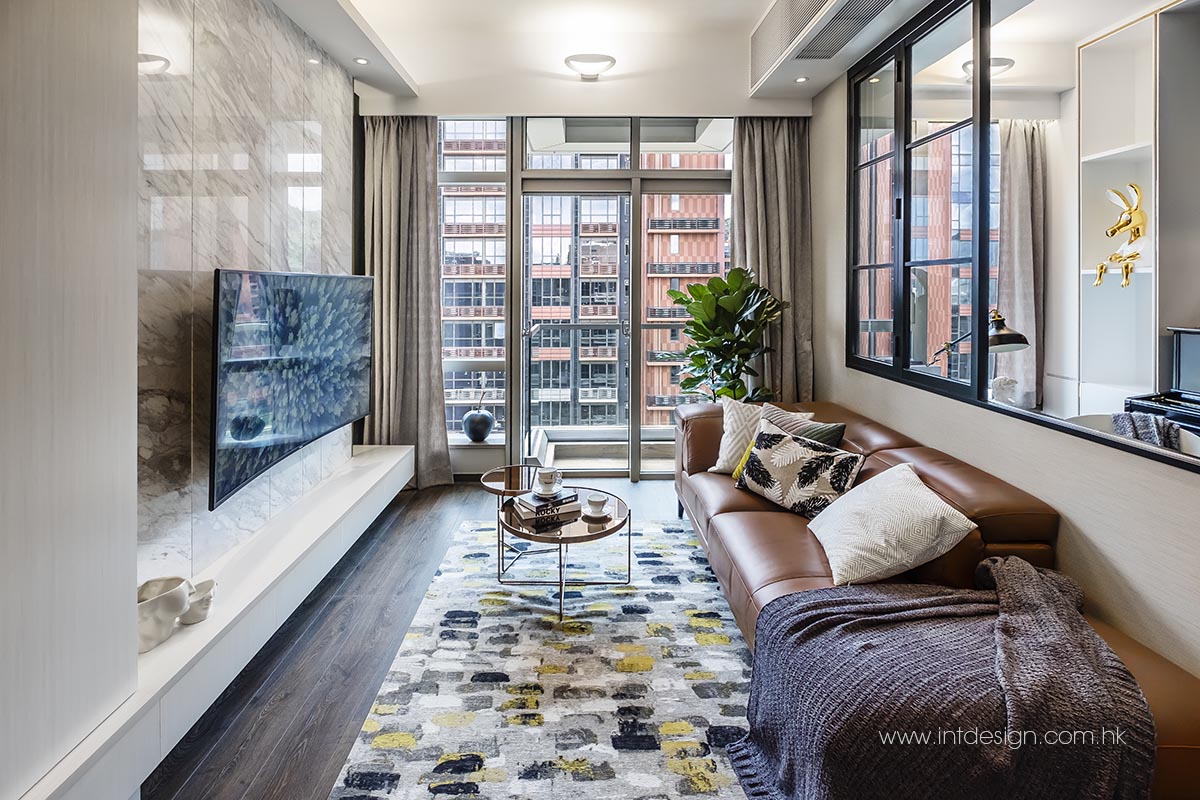 Romo Murano Sunflower Rug in The Horizon's Living Room